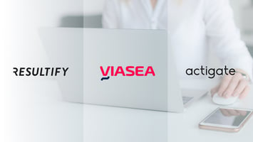 logotyper resultify, actigate och viasea